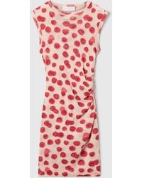 Stella McCartney - Raspberry Print Mesh Mini Dress - Lyst