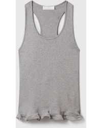 Stella McCartney - Frilled Hem Ribbed Tank Top - Lyst