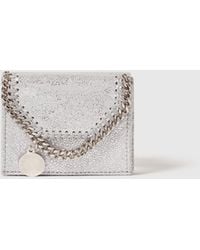 Stella McCartney - Falabella Metallic Tri-fold Wallet - Lyst