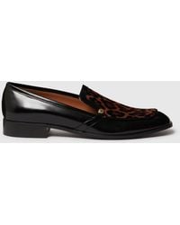 Stella McCartney - Brushed Loafers With Leopard Velvet - Lyst