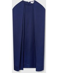 Stella McCartney - Cape Satin Midi Dress - Lyst