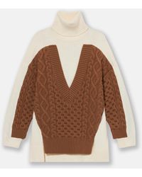 Stella McCartney - Hybrid Panel Turtleneck Jumper - Lyst