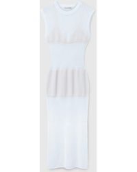 Stella McCartney - Sheer Crochet Midi Dress - Lyst