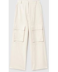 Stella McCartney - Washed Cotton Cargo Trousers - Lyst