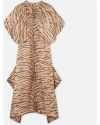 Stella McCartney - Tiger Print Puff Sleeve Maxi Dress - Lyst