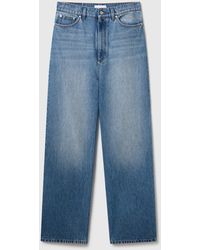 Stella McCartney - Faded Wide-Leg High-Rise Denim Jeans - Lyst