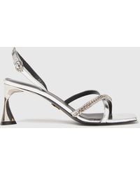 Stella McCartney - Elsa Metallic Heeled Sandals - Lyst