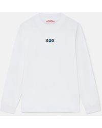 Stella McCartney - Sos Embroidered Long-sleeve T-shirt - Lyst
