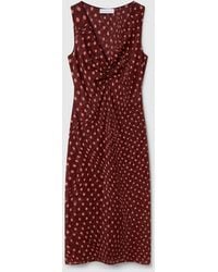 Stella McCartney - Polka Dot Mesh V-neck Midi Dress - Lyst