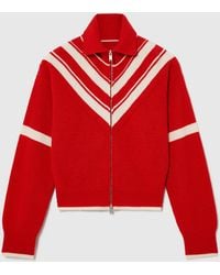 Stella McCartney - Collared Zipper Knit Jacket - Lyst