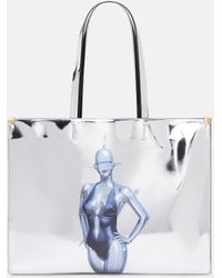 Stella McCartney - Sexy Robot Graphic Mirrored Chrome-effect Tote Bag - Lyst
