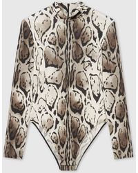 Stella McCartney - Cloud Leopard High-Neck Bodysuit - Lyst