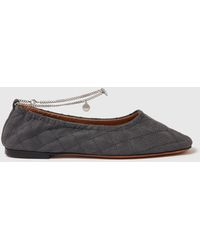 Stella McCartney - Quilted Nkle Chain Ballerina Flats - Lyst