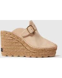 Stella McCartney - Gaia Suede Clogs - Lyst