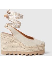 Stella McCartney - Gaia Wedge Slingback Espadrilles - Lyst