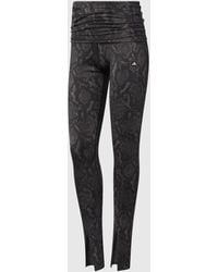 Stella McCartney - Roll-Top Split-Cuff Graphic Print Leggings - Lyst
