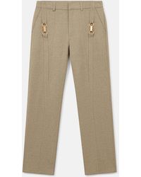 Stella McCartney - Clasp-embellished Mid-rise Wool Trousers - Lyst