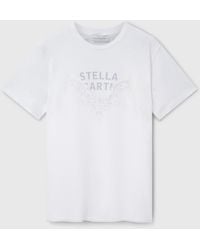 Stella McCartney - Lace-Insert Graphic Boxy T-Shirt - Lyst