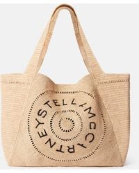 Stella McCartney - Logo Raffia Large Tote Bag - Lyst