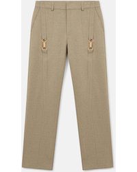 Stella McCartney - Clasp-embellished Mid-rise Wool Trousers - Lyst