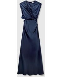 Stella McCartney - Satin Wrapped Short-Sleeve Maxi Dress - Lyst