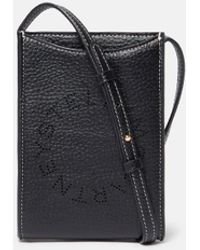 Stella McCartney - Logo Grainy Alter Mat Crossbody Phone Pouch - Lyst