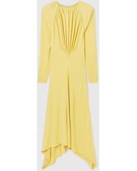 Stella McCartney - Pleated Jersey Long-Sleeve Maxi Dress - Lyst
