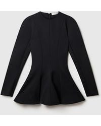 Stella McCartney - Peplum Wool Mini Dress - Lyst