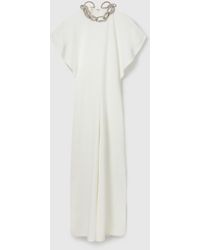 Stella McCartney - Lead-free Crystal Chain Cap-sleeve Jumpsuit - Lyst