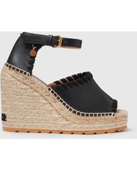 Stella McCartney - Gaia Espadrille Wedge Heels - Lyst