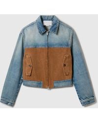 Stella McCartney - Corduroy Panel Denim Jacket - Lyst