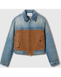 Stella McCartney - Corduroy Panel Denim Jacket - Lyst