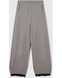 Stella McCartney - Wide-Leg Contrast Panel Trousers - Lyst