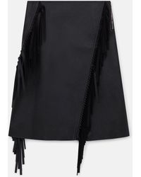 Stella McCartney - Fringe Alter Mat Midi Skirt, , Midnight - Lyst