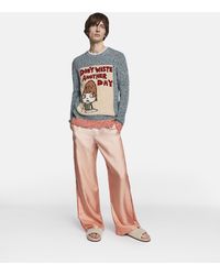 Stella McCartney - 'don't Waste Another Day' Slogan Cotton Knit Jumper - Lyst