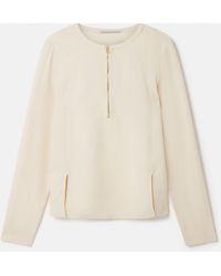 Stella McCartney - Arlesa Double Split Hem Zip Blouse - Lyst