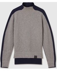 Stella McCartney - Turtleneck Contrast Panel Jumper - Lyst
