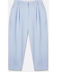 Stella McCartney - Cropped Pleated Trousers - Lyst