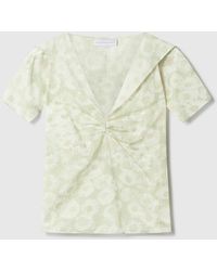 Stella McCartney - Daisy Print Cap-sleeve Top - Lyst