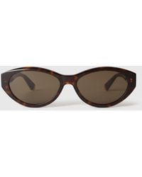 Stella McCartney - Logo Oval Sunglasses - Lyst