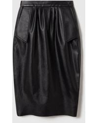 Stella McCartney - Vegan Leather Midi Skirt - Lyst
