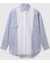 Stella McCartney - Cotton Stripe Piqué Double Shirt - Lyst
