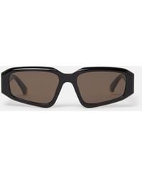 Stella McCartney - Logo-engraved Rectangular Sunglasses - Lyst