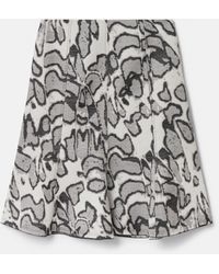 Stella McCartney - Abstract Moth Jacquard Belted Skirt - Lyst