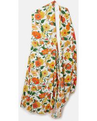 Stella McCartney - Lady Garden Print One-shoulder Cape Gown - Lyst