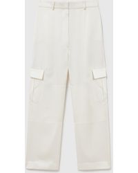 Stella McCartney - Satin Panelled Slouchy Cargo Trousers - Lyst