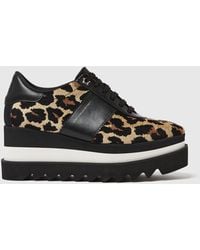 Stella McCartney - Sneak-elyse Leopard Platform Sneakers - Lyst