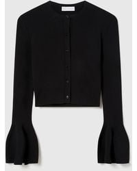 Stella McCartney - Compact Knit Bell-sleeve Cardigan - Lyst