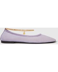 Stella McCartney - Chain-Detail Stretch Ballerina Flats - Lyst