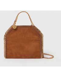 Stella McCartney - Falabella Suede Tiny Tote Bag - Lyst